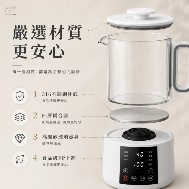 【LADUTA 拉布塔】恆溫調奶器/熱水壺/溫奶器/暖奶器(輔食加熱保溫/養生壺/快煮壺)