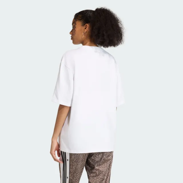 【adidas 愛迪達】Aop Ss T-shirt 女 T恤 運動上衣 休閒短袖 白 亞版 純棉(KD8812)