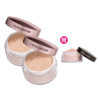 【LAURA MERCIER 蘿拉蜜思】煥顏透明蜜粉 Rose 29g 2入組 (校正蠟黃/粉紅冠軍蜜粉)