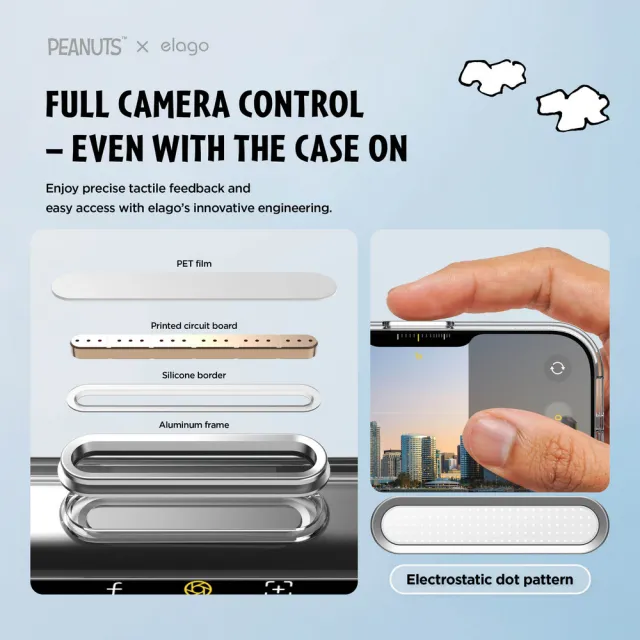 【Elago】PEANUTS 史努比&歐拉夫家族 iPhone 17/16系列 磁吸防摔邊框手機殼