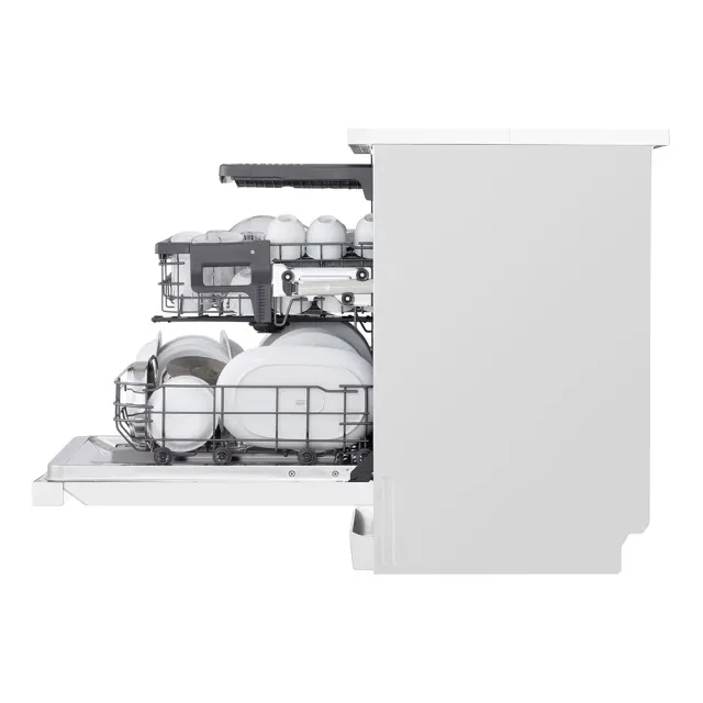 【LG 樂金】QuadWash Steam 四方洗蒸氣洗碗機 雲朵白 DFB533FW