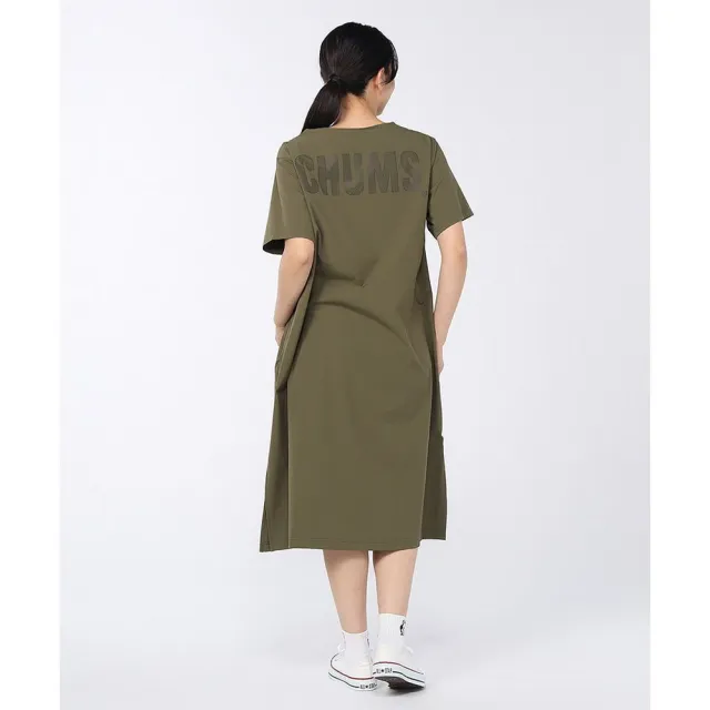 【CHUMS】CHUMS 休閒 女 Airtrail Stretch CHUMS One-Piece短袖洋裝 卡其綠 女 (CH181353M022)