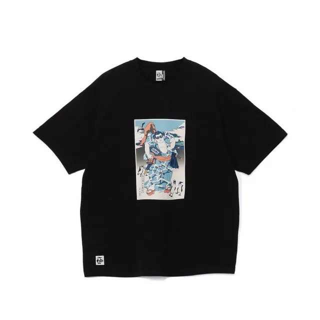 【CHUMS】CHUMS 休閒 Anti-Bug Ukiyo-e T-Shirt防蟲短袖上衣 黑色 男 (CH012718K001)