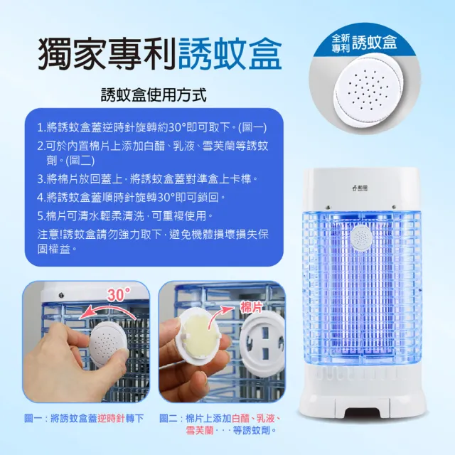【勳風】30W雙燈管強效誘蚊電擊式捕蚊燈(HFD-K9955)