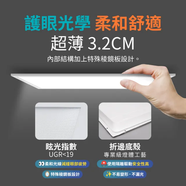 【DanceLight 舞光】2入組 節能環保雙認證 LED柔光平板燈 4呎X1呎 25W 輕鋼架面板燈(白光D-41PD25D-EGR1)