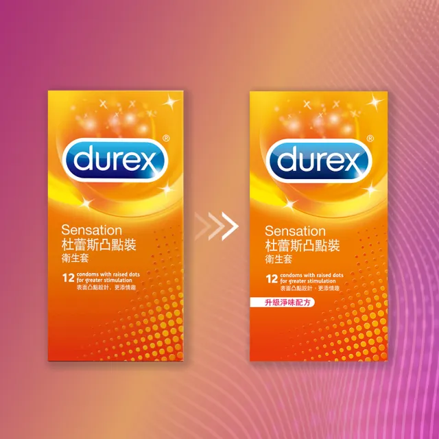 【Durex 杜蕾斯】凸點裝衛生套4盒(共48入 保險套/衛生套/避孕套/安全套/避孕/保險套推薦)