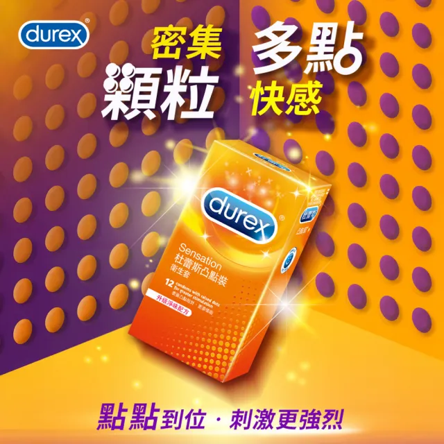 【Durex 杜蕾斯】超薄裝24入/凸點裝12入/螺紋裝12入衛生套(共48入 保險套/衛生套/避孕套/安全套/避孕)