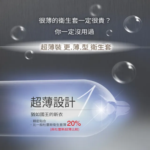 【Durex 杜蕾斯】超薄裝更薄型衛生套1盒(10入 保險套/衛生套/避孕套/安全套/避孕/避孕套/保險套推薦)