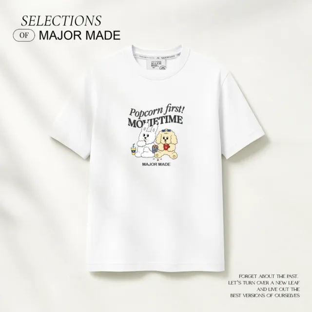 【MAJOR MADE】兔兔汪汪悠閒看電影短T(休閒上衣/圖案短袖/自訂款短T)
