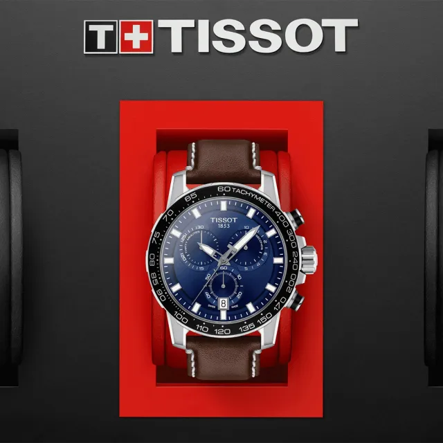 【TISSOT 天梭】Supersport 計時手錶-藍x咖啡/45.5mm 618年中慶 推薦(T1256171604100) - momo ...