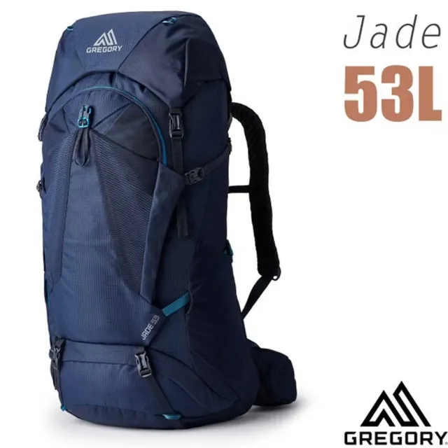 【Gregory】女款 Jade 53L 網架式健行登山背包_S/M號.雙肩後背包(145297-1552R 午夜藍)