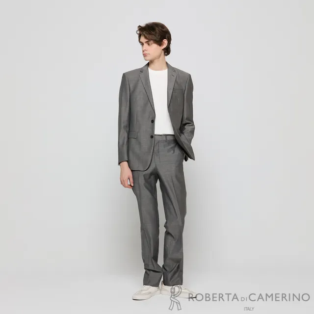 【ROBERTA 諾貝達】修飾身型展現俐落混紡灰色西裝 HLC71S-95