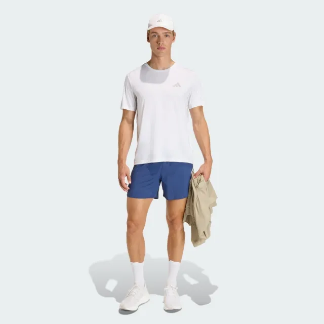 【adidas 愛迪達】短袖上衣 男 訓練 慢跑 吸濕排汗 亞規 RUN ESS TEE M 白 KB5960