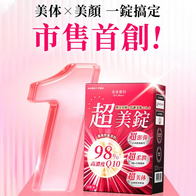 【Dr. Calorie 美体專科】超美錠30顆/盒(抗糖.Q10.白藜蘆醇.NMN)