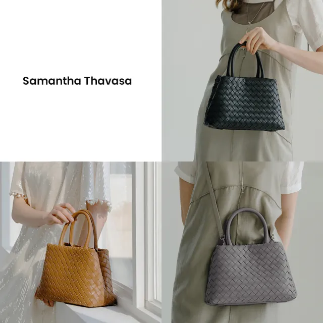 SAMANTHA THAVASA小羊皮托特編織包(U)