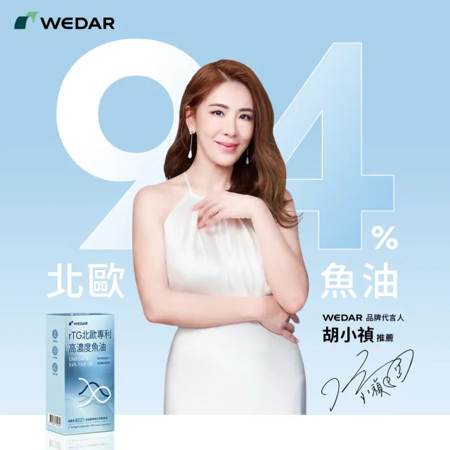 【Wedar 薇達】rTG北歐專利高濃度魚油 1盒(30顆/盒.OMEGA-3 94%.營養師指定推薦.國際認證.迷你軟膠囊)