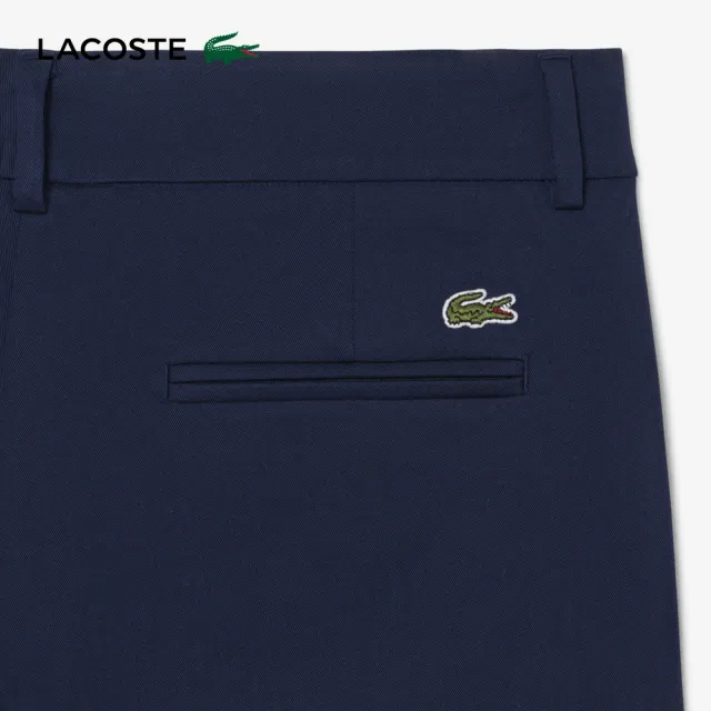 【LACOSTE】女款-有機棉直筒版型休閒長褲(海軍藍)