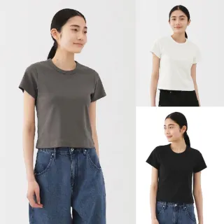 【MUJI 無印良品】女涼感不易汗染短版短袖T恤(共4色)