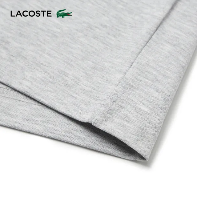 【LACOSTE】男款-基本款素色圓領短袖T恤(灰色)