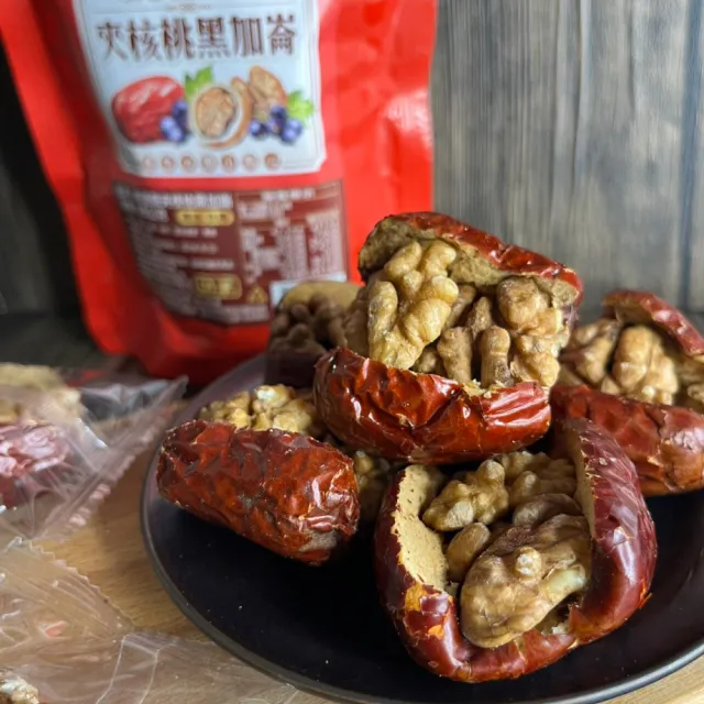 【王媽媽推薦】新疆和田大棗核桃黑加侖7包組(100g/包)