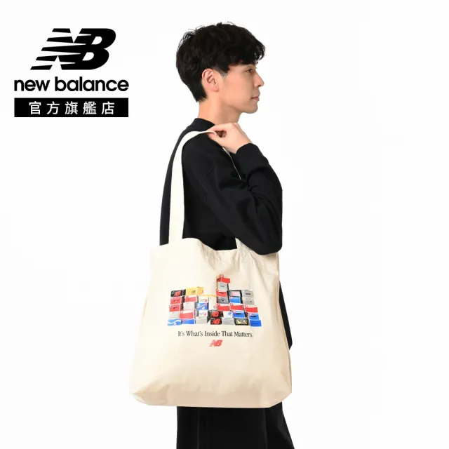 【NEW BALANCE】NB 鞋盒插圖帆布袋_AC9728DMLT_中性_杏色