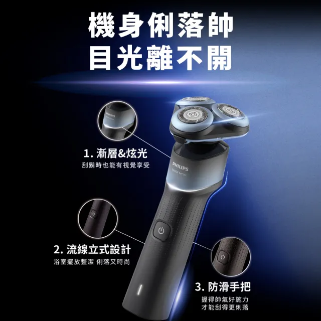 【Philips 飛利浦】X5006 全新X系列電鬍刀 (SkinProtect護膚/IPX7防水/官方直營)