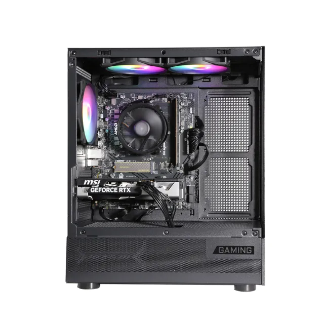 【微星平台】R5六核RTX 5060 Win11{魔絕鬥士W}電競機(R5 7500F MPK/B650/16G D5/1TB)