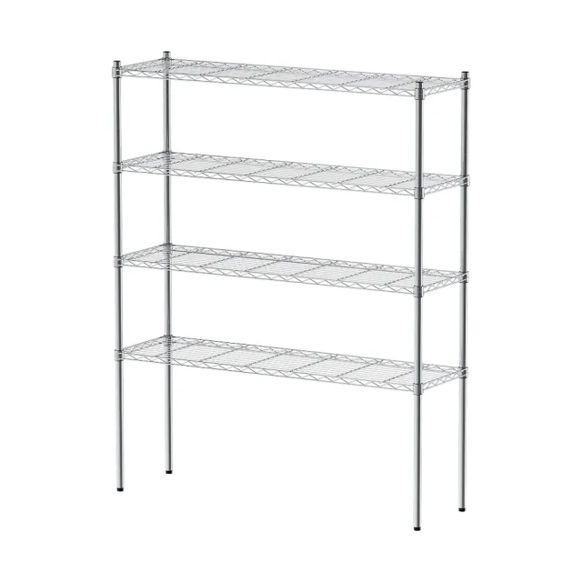 【dayneeds 日需百備】輕型 120x35x150公分 電鍍（鎖管）四層架(鐵力士架/收納層架/鞋架/展示架/層架/鐵架)