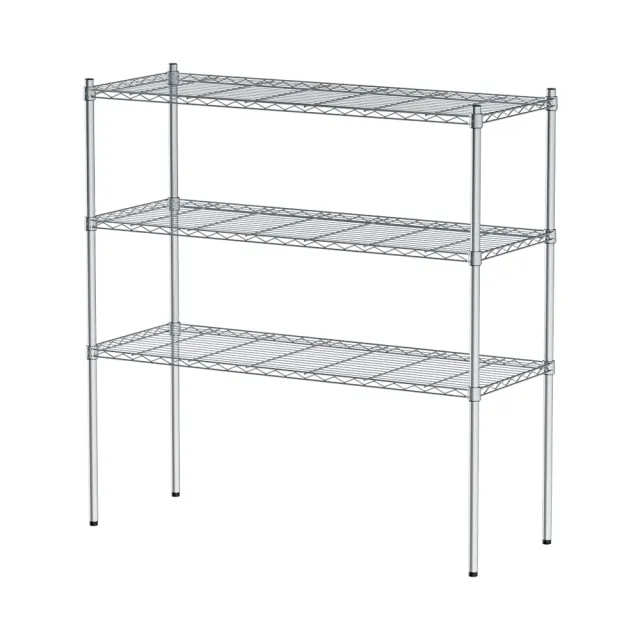 【dayneeds 日需百備】輕型 120x45x120公分 電鍍（鎖管）三層架(鐵力士架/收納層架/展示架/層架/鐵架)