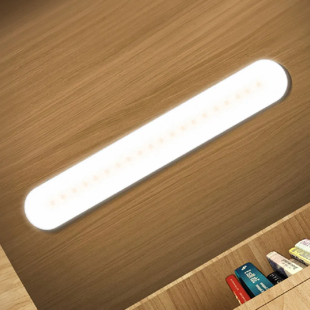 【亮生活】LED簡約USB插電磁吸燈(小夜燈 床頭 照明 壁燈 燈管 宿舍 無頻閃 閱讀 手電筒 大容量 臥是 衣櫥)