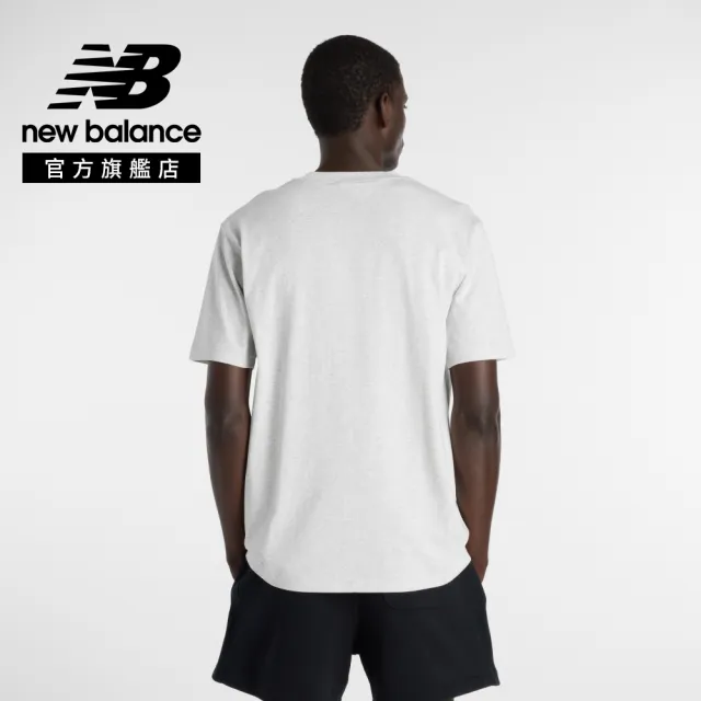 【NEW BALANCE】NB 袖T 插圖短袖上衣_男性_黑/淺灰_MT61B0WFAHH_MT61B0WFBK(美版 版型偏大)