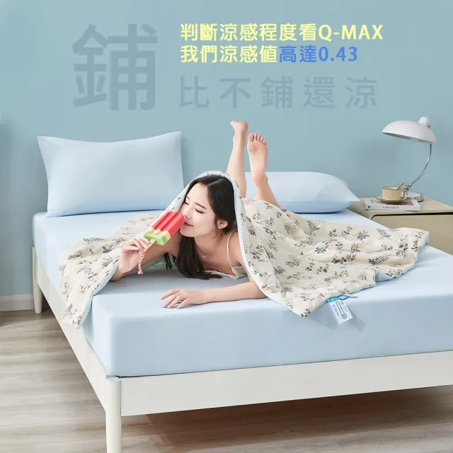 【MIT iLook】專利冰霧極凍涼感冰冰涼被床包枕套組(單/雙/加/Q-MAX值0.43/冰涼/涼被/涼感/冰絲床組/涼夏被)