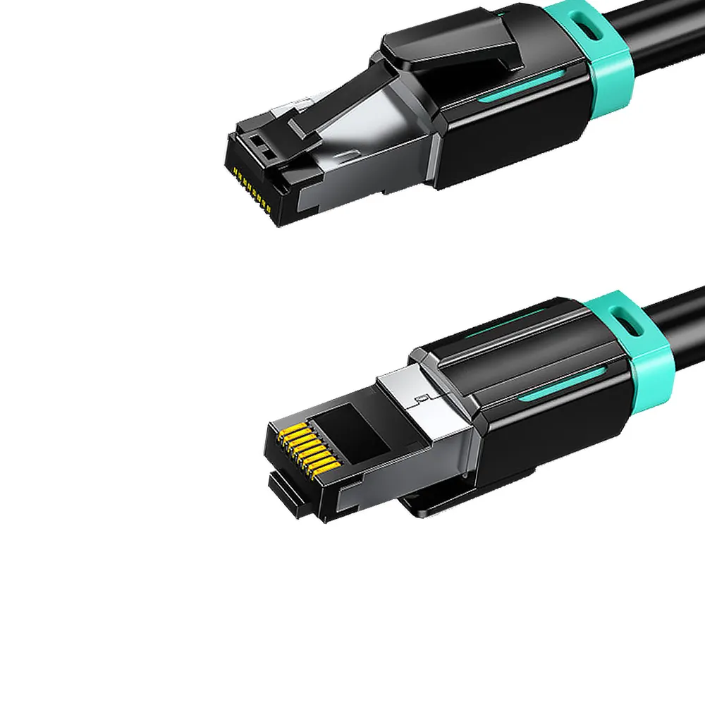 【山澤】Cat.8超極速40Gbps傳輸雙屏蔽抗干擾電競工程網路線 黑/8M