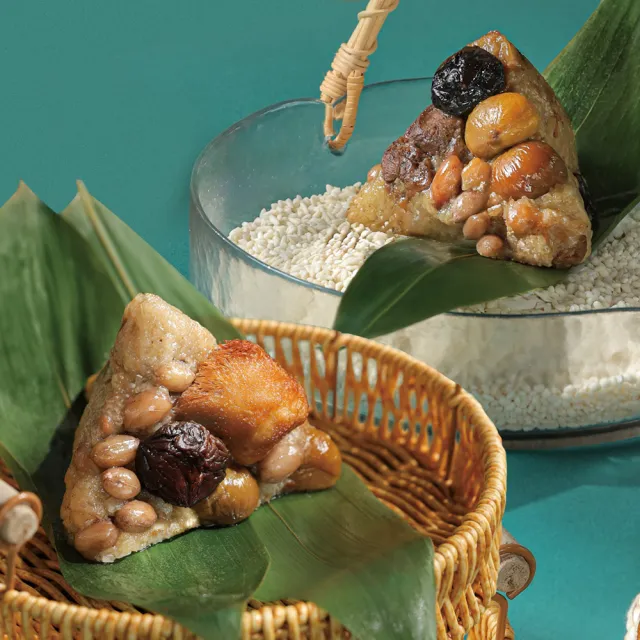 【YANG MING SPRING 陽明春天】嚴選素粽禮盒5入x3盒(香菇栗子粽2顆+麻油猴頭菇粽3顆/盒/素食.賞星鮮嚴選)