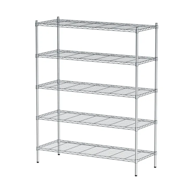 【dayneeds 日需百備】輕型 120x45x150公分 電鍍（鎖管）五層架(鐵力士架/收納層架/展示架/層架/鐵架)