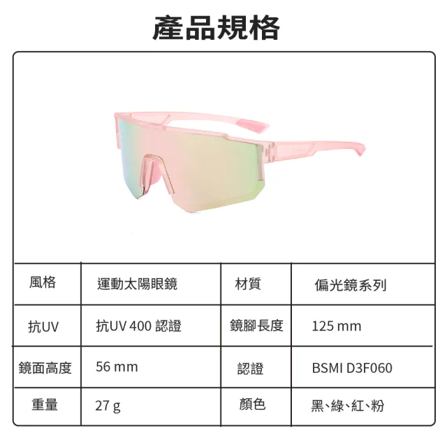 【JINPEI 錦沛】偏光Polarized運動太陽眼鏡 (抗UV400 PC防撞 防眩光)