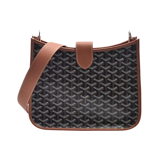 【GOYARD 高雅德】經典Musette PM系列印花防水帆布肩背/斜背包(棕色)