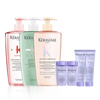 【KERASTASE 巴黎卡詩】500ml大容量髮浴/洗髮精(多款任選/控油/護色/去屑/豐盈/養髮)