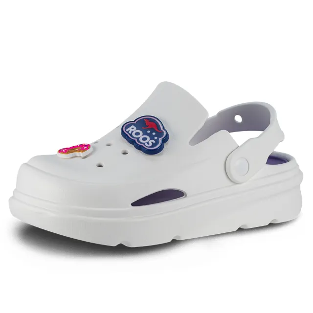 【KangaROOS】涼鞋 女鞋 厚底洞洞鞋 ROO CLOG 白 KW41719