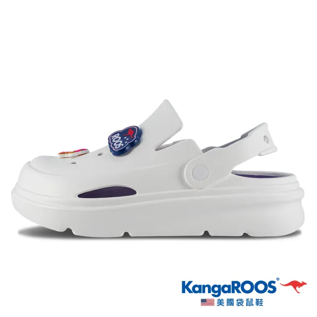 【KangaROOS】涼鞋 女鞋 厚底洞洞鞋 ROO CLOG 白 KW41719