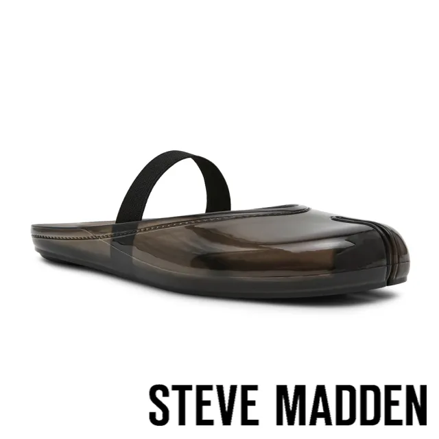 【steve madden】果凍夾腳平底穆勒鞋 COVA(黑色)