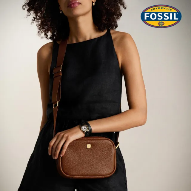 【FOSSIL】Danni 真皮斜背方包 (多色可選)｜金明洙穿搭款