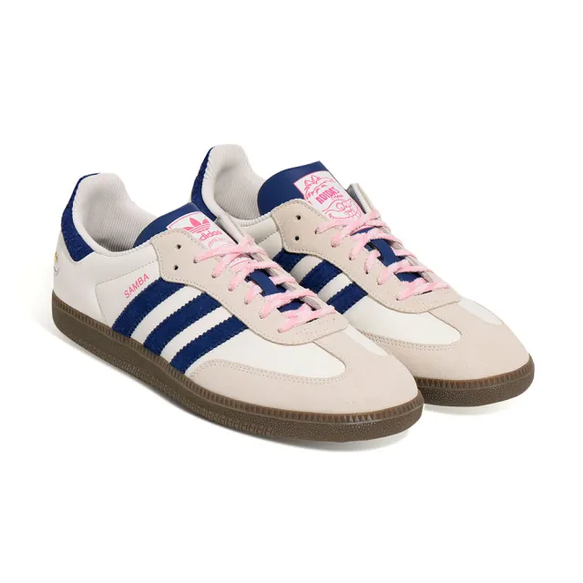 【adidas 愛迪達】Samba Og 女鞋 粉藍白色 迪士尼 愛麗絲 妙妙貓 德訓鞋 運動 休閒鞋 KH5899