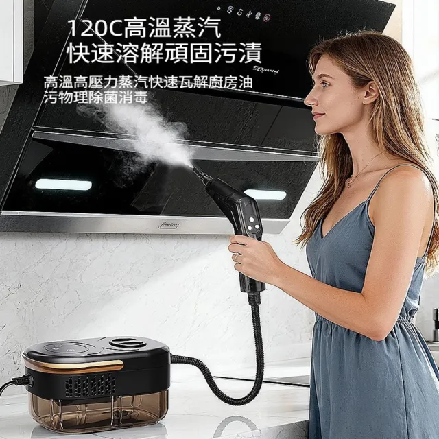 【Quality 聚家】高壓蒸汽機 清洗劑 廚房油煙機清潔 殺菌消毒/除蟎 標配款/高溫蒸汽/多檔調節