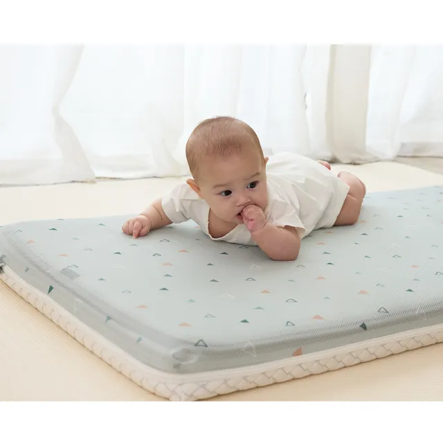【GIO Pillow】中床 60×120cm 三明治超透氣成長床墊 M號(透氣床墊 可水洗床墊 嬰兒床墊 涼感床墊)
