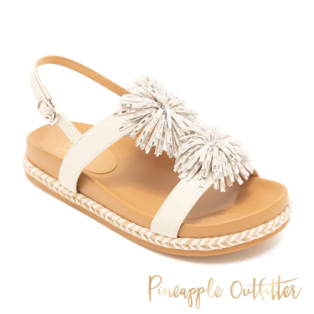 【Pineapple Outfitter】初夏微風真皮雙帶涼鞋INES(白色)