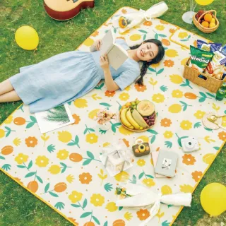 【KidsLife】加厚防水防潮野餐墊(多款可選)｜附收納袋 大野餐墊 沙灘墊