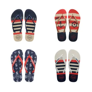 【havaianas 哈瓦仕】拖鞋 女鞋 男鞋 夾腳拖 航海 錨點 海洋 風帆 Slim Nautical 多款任選 4137125/4137126