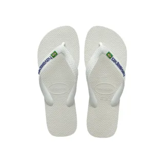 【havaianas 哈瓦仕】拖鞋 男鞋 女鞋 夾腳拖 人字拖 巴西國旗 Brasil Logo 白 4110850-0001U