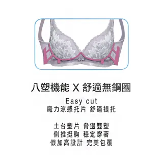 【Swear 思薇爾】撩波羽晶伶系列B-E罩無鋼圈蕾絲包覆內衣(湛浠藍)